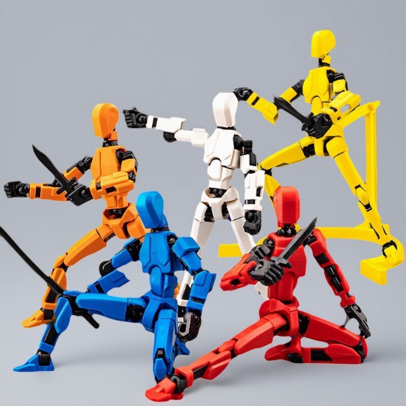 Multi-joint Movable Dummy Figure 3D Printed Poseable Fidget Model Adjustable Joint Stress Relief Desktop Ornament Hobby