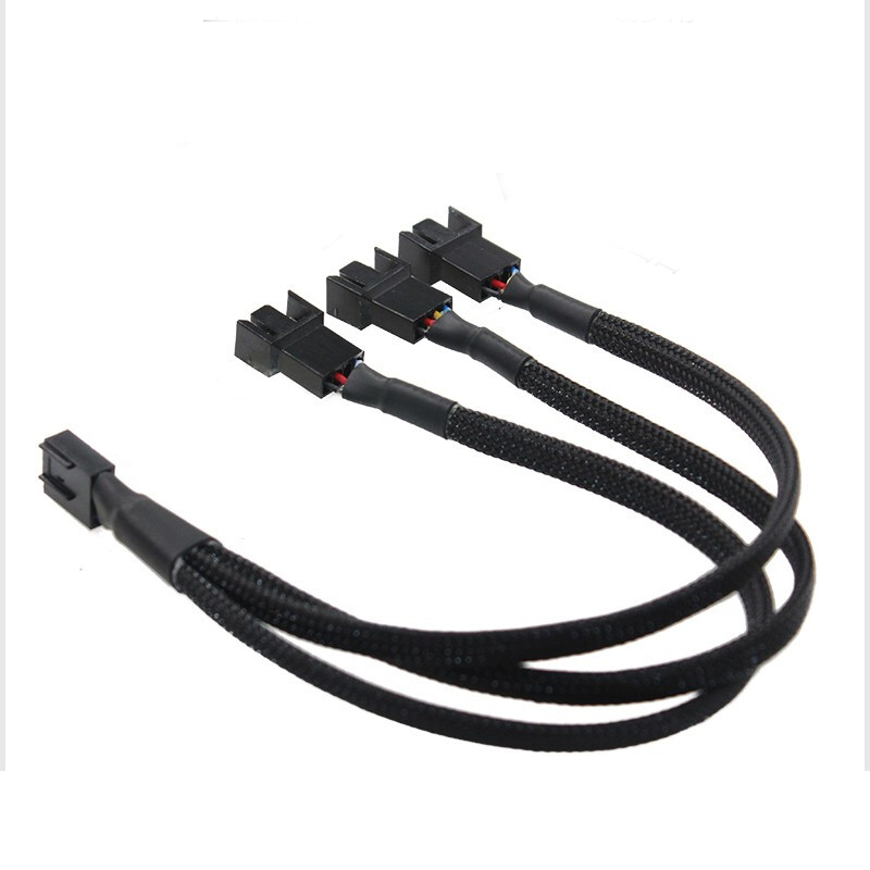 JUMPEAK High-quality PC Computer Case Cooling Fan PWM 4PIN Splitter Cable Braided Sleeve Extension Wire