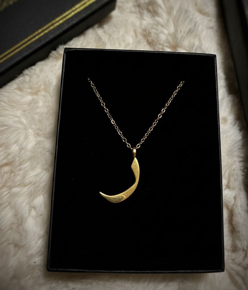 Arabic Initial Letter Name Pendant Necklace for Men & Women Trendy Jewelry with Pouch