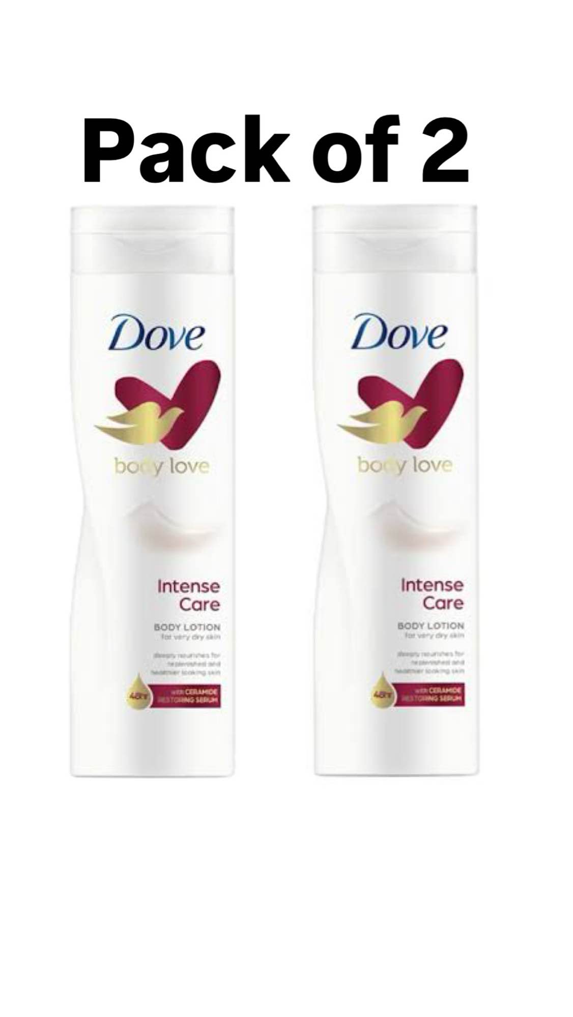 Dove Intense Care Body Lotion 250ml (Pack of 2).