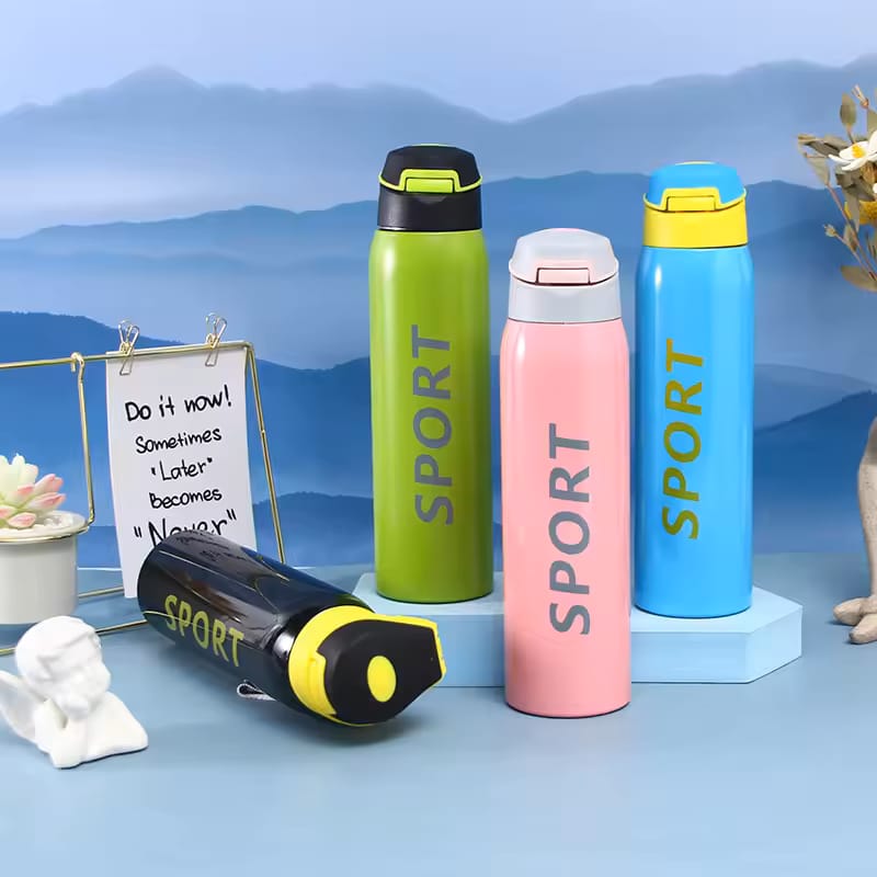 500ml Straw Vacuum Sports Bottle