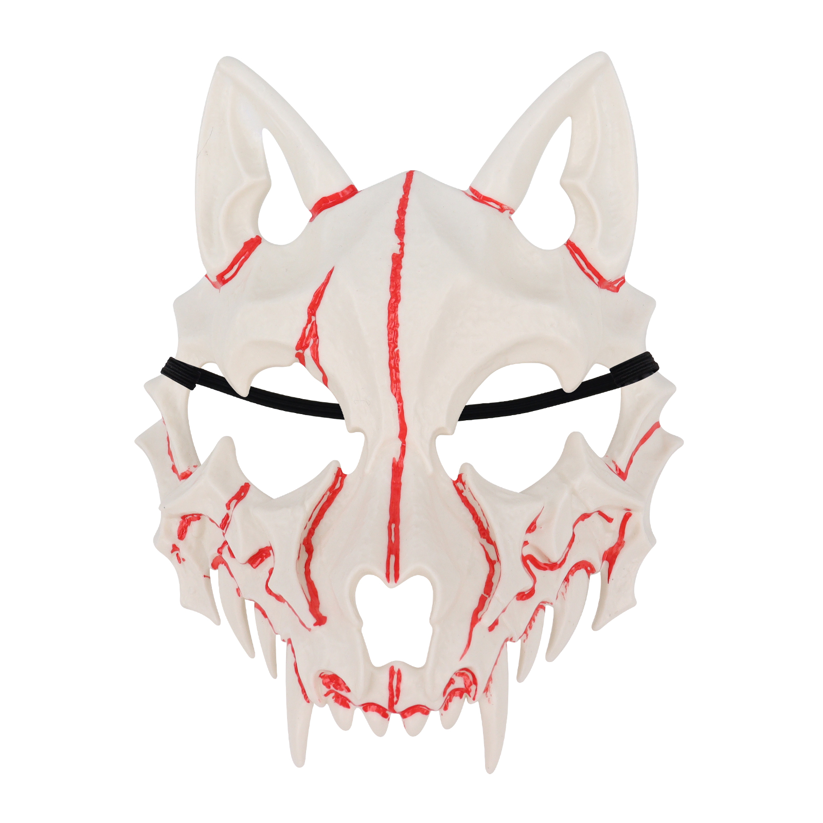 Scary Animal Half Face Mask Costume Cosplay Accessory for Halloween Masquerade Carnival Party