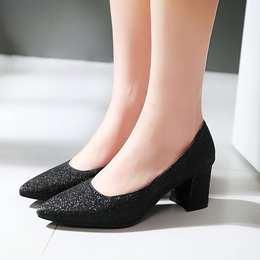 American Block Heel Pumps & Court Shoes Classic Design Elegant Heels for Everyday Wear European Coat Shoes