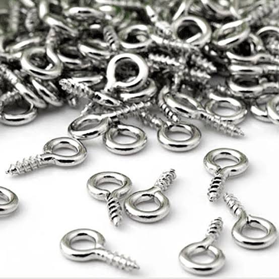 【Special Offer】25/Pieces of Mini Screw Eye Nail Jewelry Small Screw Eye  Needle, Eye Needle Hook, Eye Thread Buckle Hook Eye Screw Fashionate.