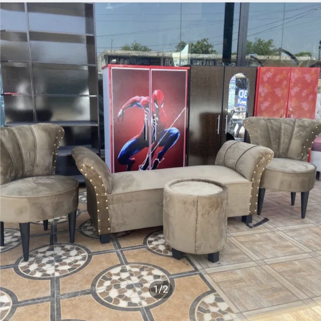 Bedroom sofa set 4 set deep down field coustomize color | Daraz.pk