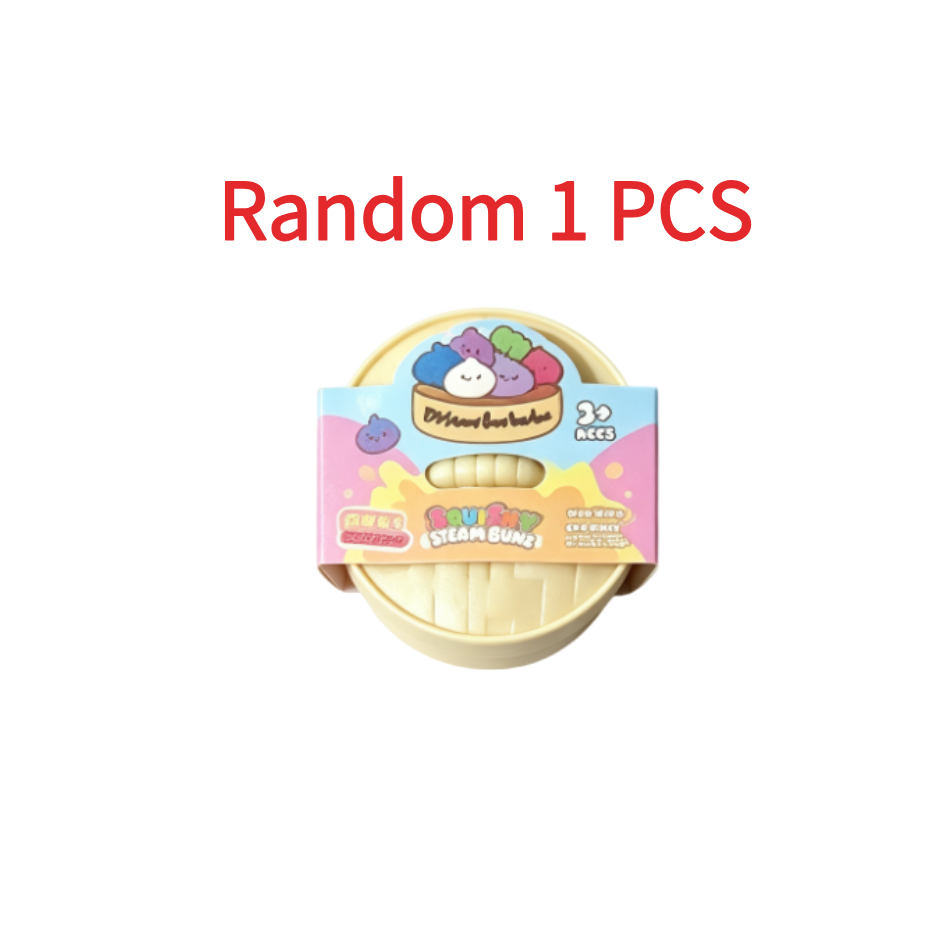 Blind Box Colorful Simulated Dumpling Squishy Relaxing Relieve Anxiety Antistress Enhance Happiness Rebound Squeeze Reliever Toy