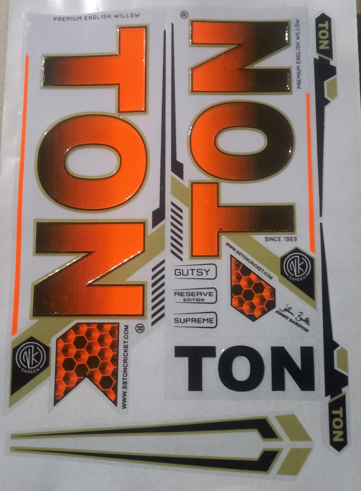Ton Bat Sticker 2024 TON Latest Edition For Orange Cricket Bat Stickers Latest 3D ...