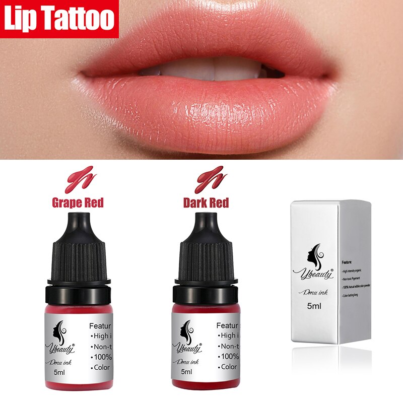 2pcs Tattoo Ink Set Permanent Makeup Eyebrow Lips Eye Line Tattoo For Body Beauty Tattoo Art Supplies Color Microblading Pigment