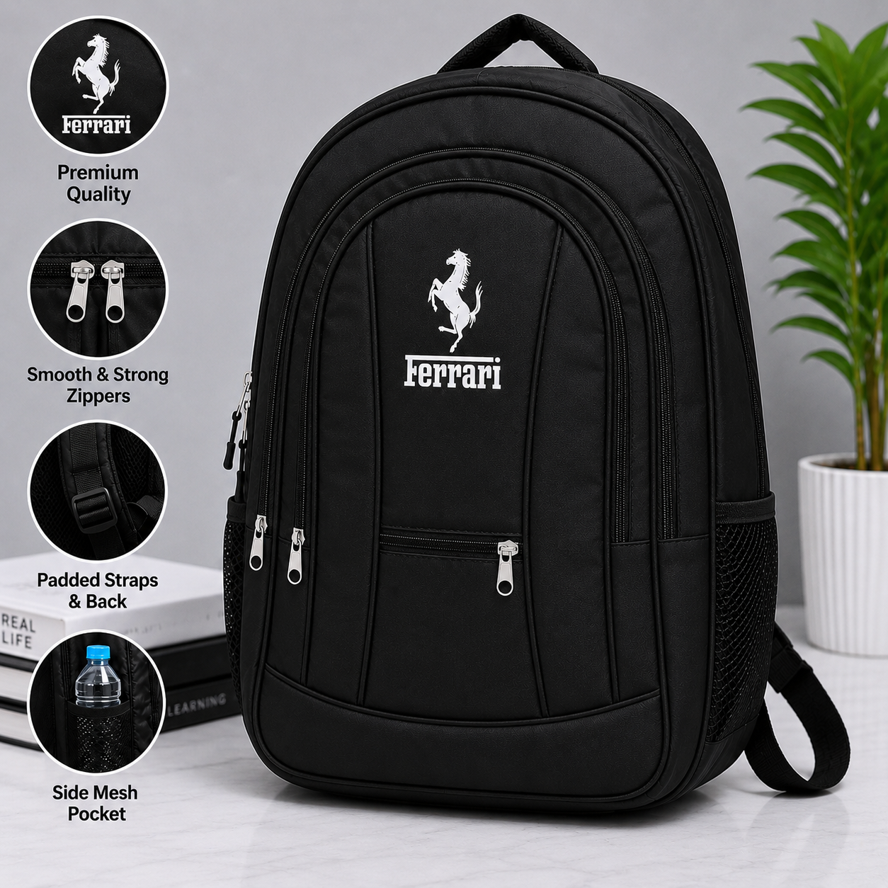 Durable Nylon All Season Laptop Bag For Men A Multi Pocket Travel Backpack Comfortable Everyday Carry