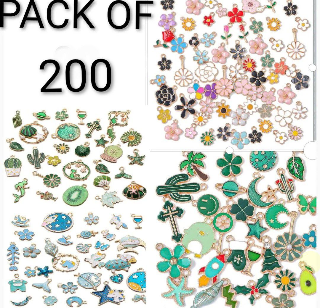 10Pcs Random Mix Alloy Drop Oil Charms Multicolor Animals Flower Pendant Beads For DIY Bracelets Earrings Making Women Jewelry Findings