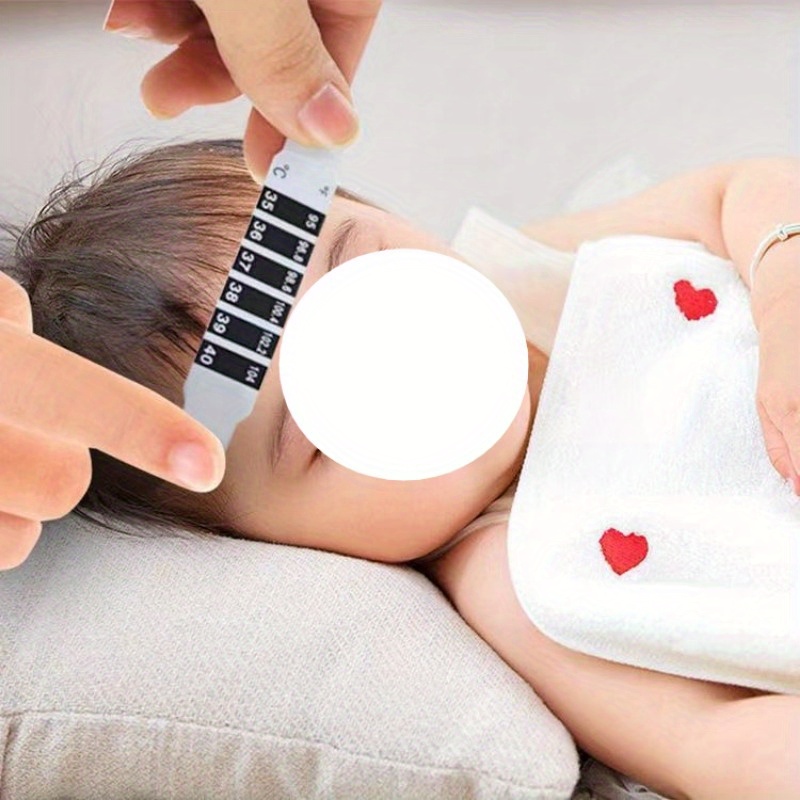 LCD Thermometer Strip – ABS Reusable Flexible Forehead Fever Thermometer for Adults & Kids | Instant Color Change Home Temperature Test | Non-Contact Medical-Grade Accuracy | Waterproof, Portable, and Easy-to-Read Health Monitoring Tool