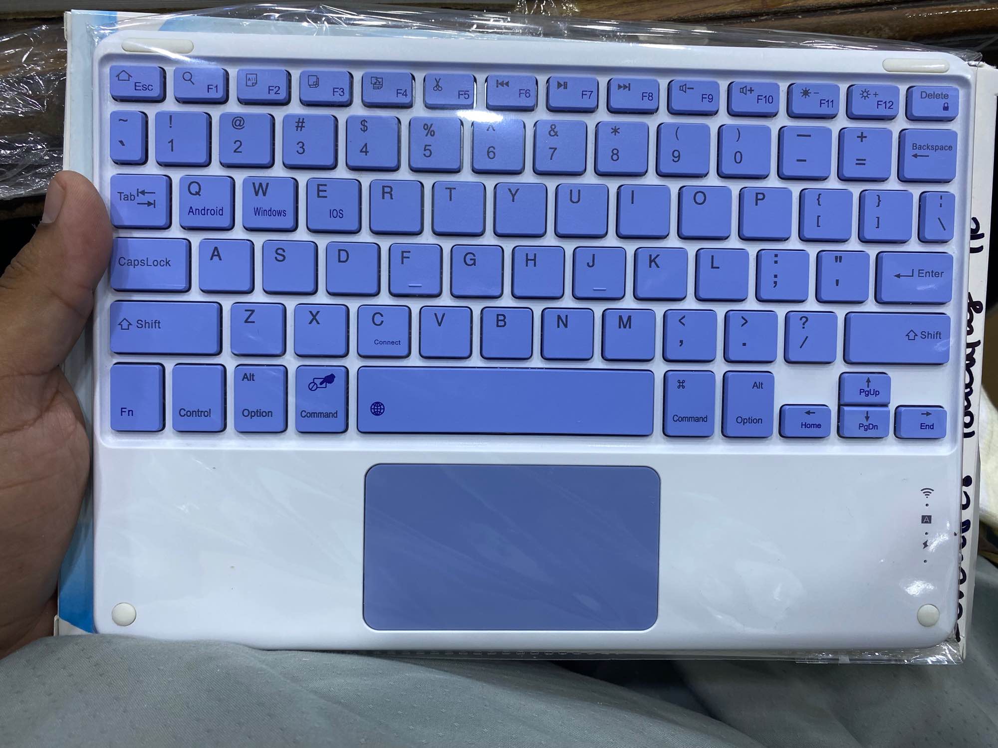 Wireless Keyboard With Touchpad Rechargeable Ultra Slim 3 Days Battery Timing For Tablet-Laptop-Mobile-Smart led And Other devices