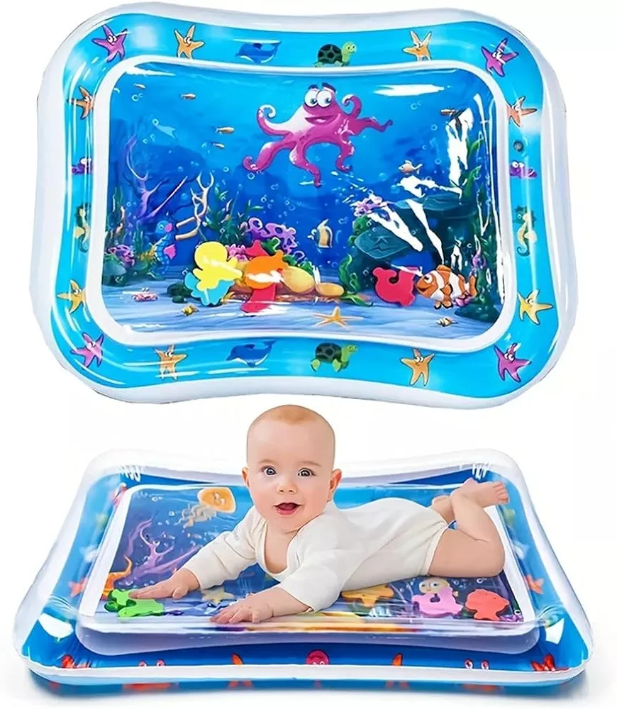 Inflatable Water Mat: Stimulating Play for Newborns, Interactive Promoting Sensory Development in a Safe and Enjoyable Water-Filled Environment.