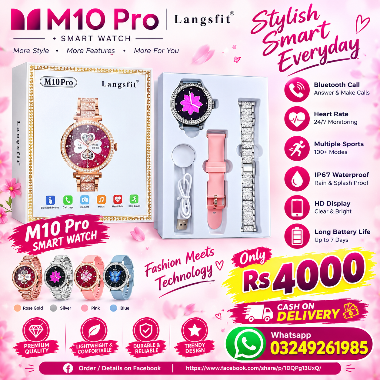 M10 Pro Langsfit Smart Watch