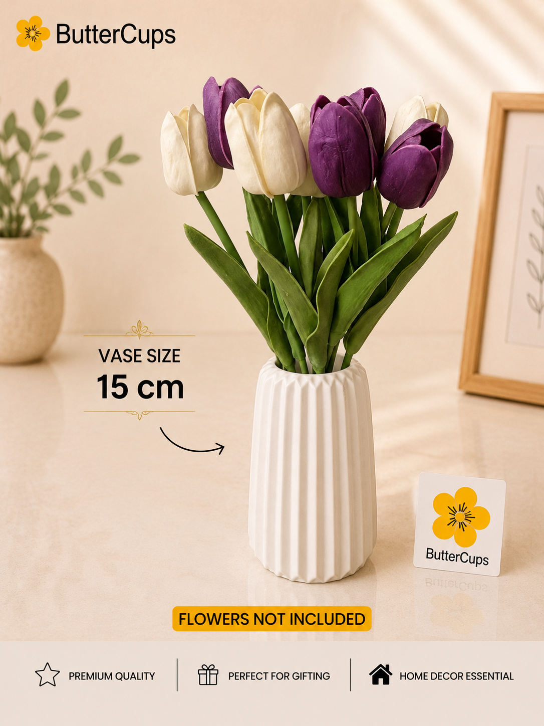 Flower vase, vase for home decor, concrete vase, handmade