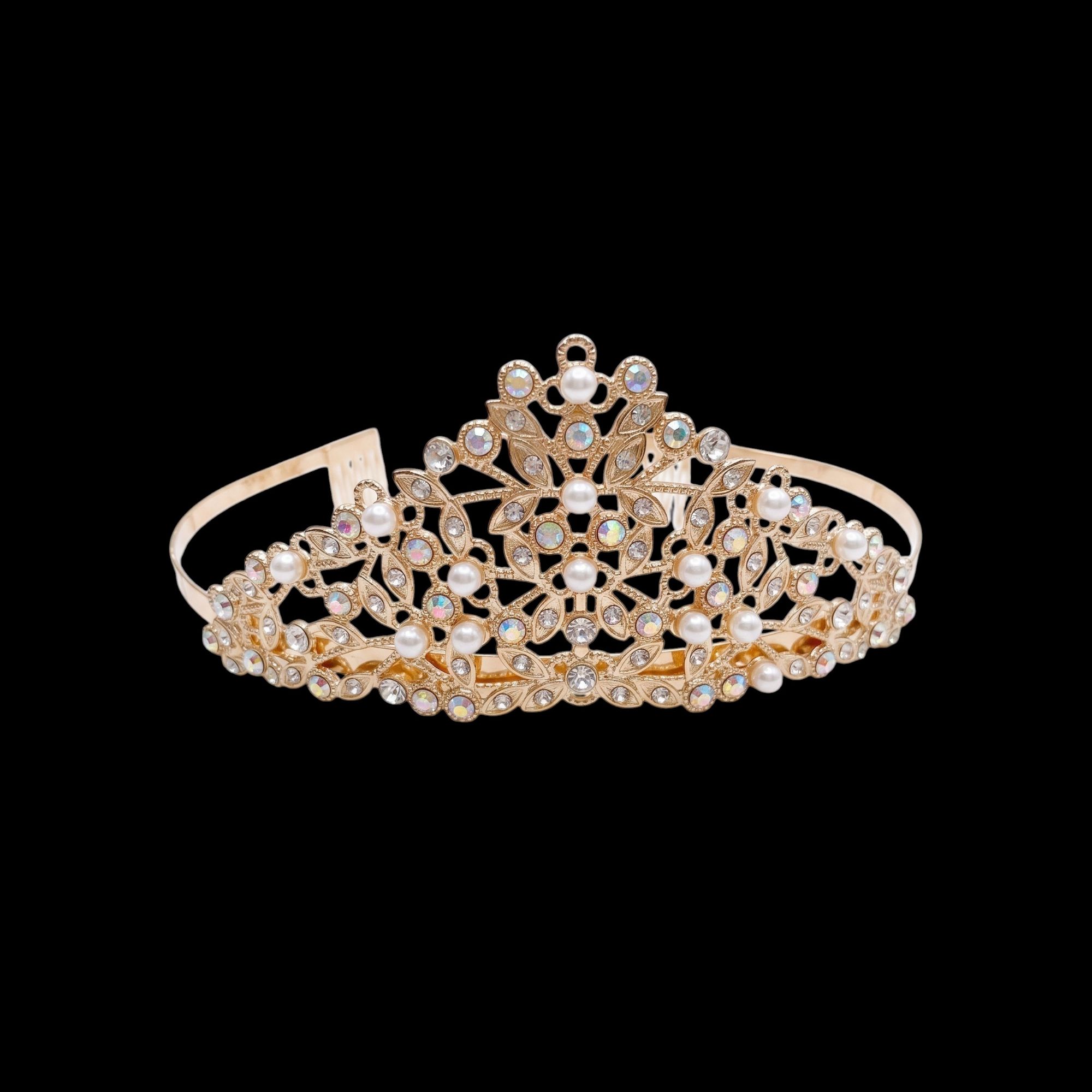 Cute Rhinestone Mini Tiara for Baby Photoshoot & Birthdays