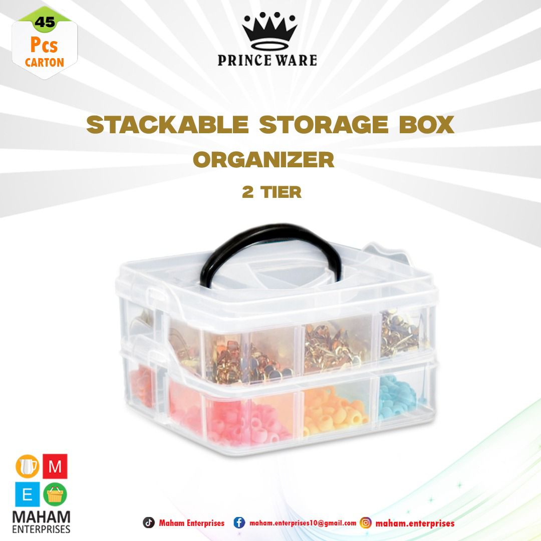 Transparent Storage Container Jewelry Box Clear Plastic Organizer Box Empty Earring Storage Organizer Display Case for Beads