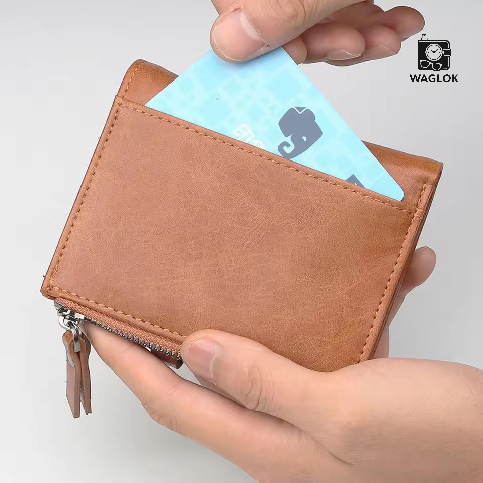 Buffalo Leather Trifold Wallet for Men – Premium Slim Card Holder