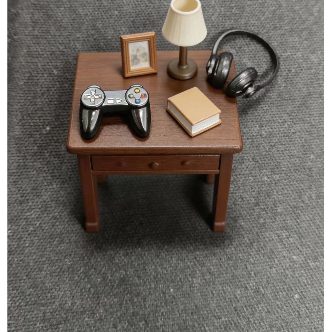2pcs Fingertip Game Console Miniature Controller Dollhouse Accessory Retro E-Sports Element, Mini Scene Decoration Part