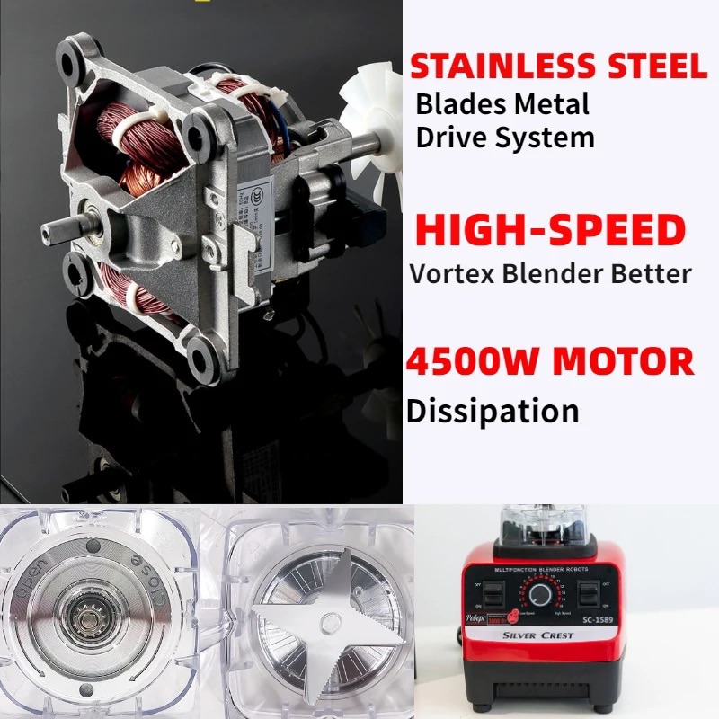 2 In 1 Heavy Duty Commercial Kitchen Household Fresh Fruit Juicer Electrical Smoothie Mixer Blender