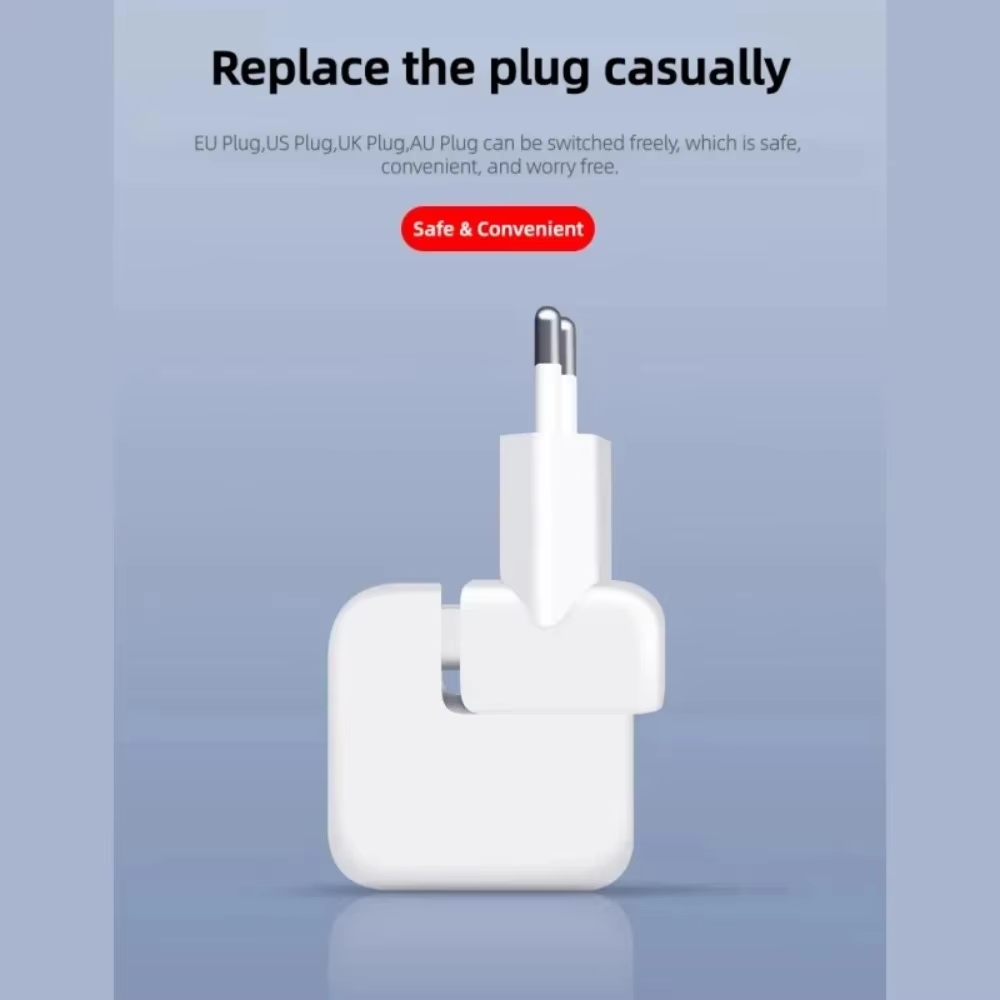 World Travel Plug - US AU UK EU AC Power Wall Plug Duck Head For MacBook Pro Air Adapter Charger Adapter