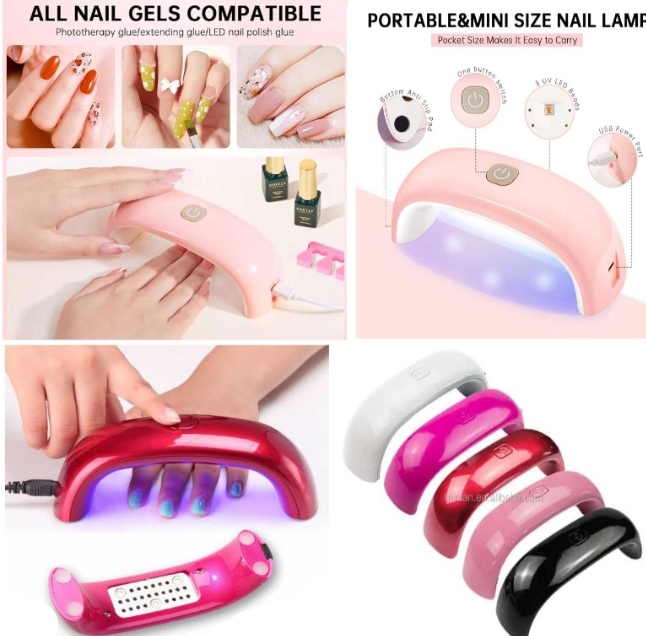 Nail Dryer Light LED UV Lamp For Curing Professional Portable 9W Manicure Curing Machine