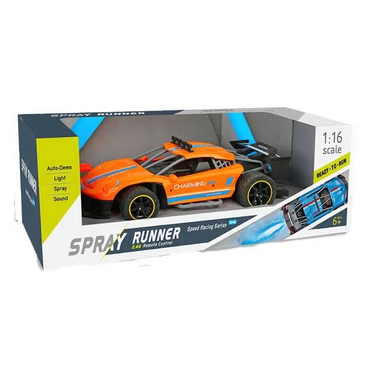 speedy racing drift rc cars toy with cool LED spray light