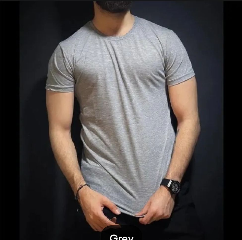 Plain Black Tshirt For Men Half Sleeves