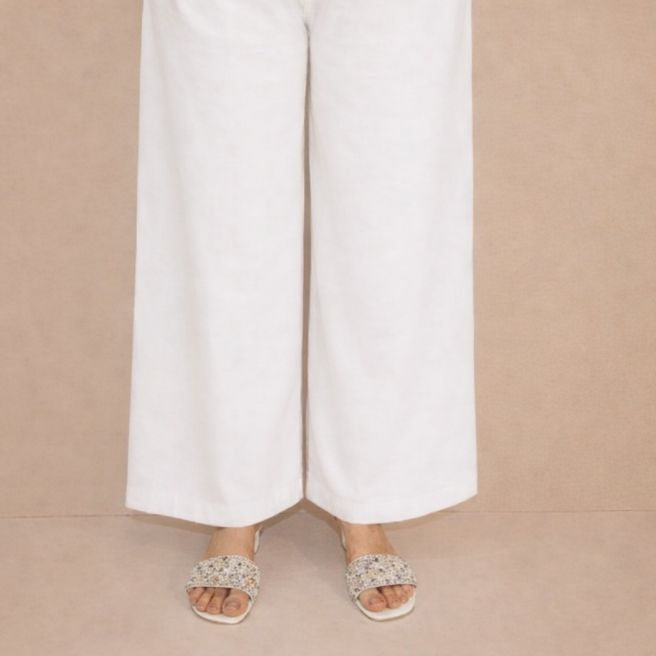 Soft Cotton Palazzo for Women | Plain Cotton Palazzo Trouser | Summer Palazzo Pants Pakistan | Non See Through | XS–3XL
