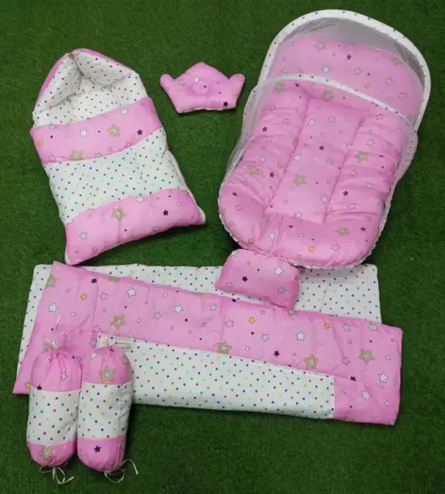 7 Pcs Baby Bedding Set Super Soft High Quality Complete Newborn Bister
