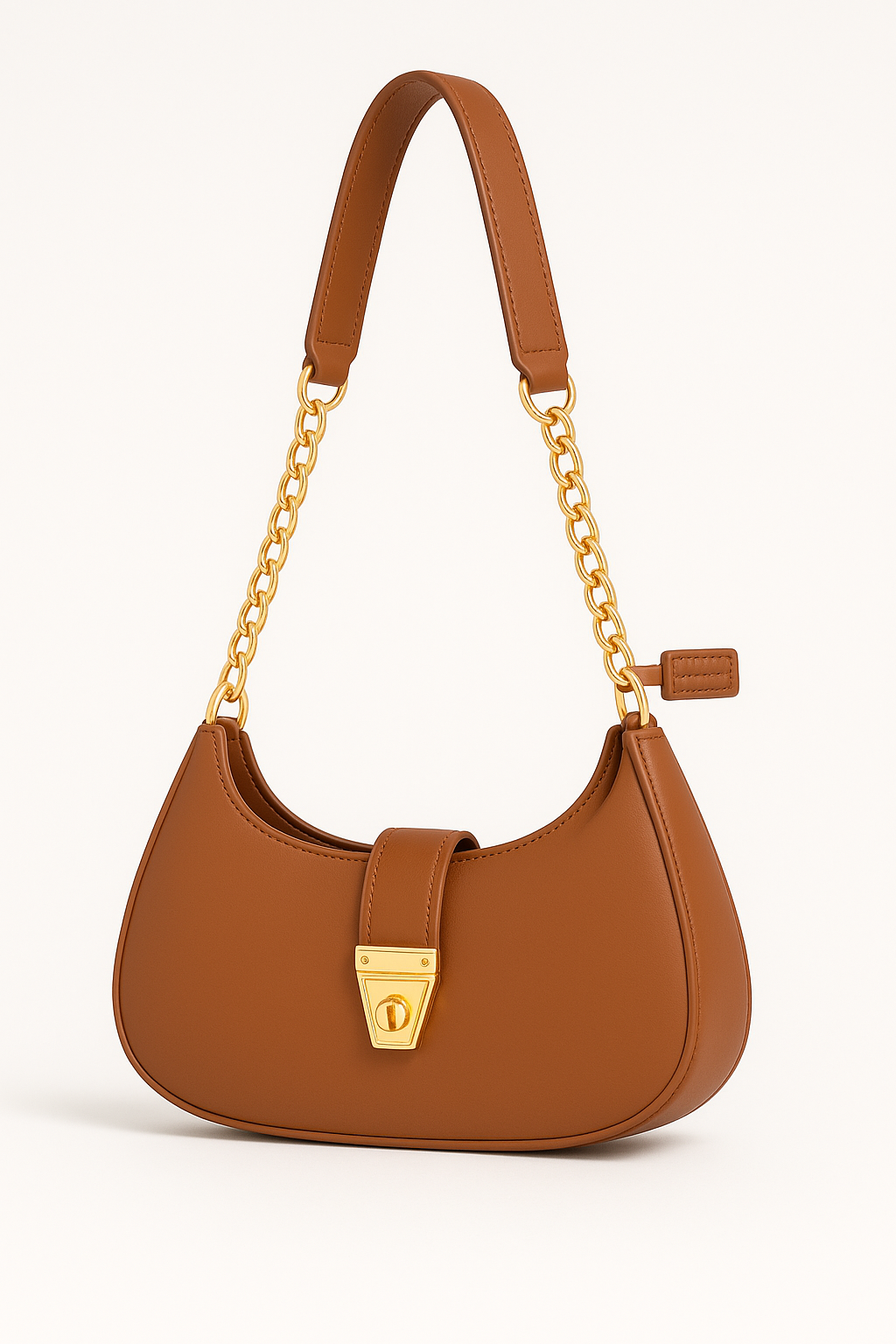 ✨ Women’s Shoulder Bag – Crossbody and Shoulder Handbag 👜 with Golden Chain Strap & Lock 🔒