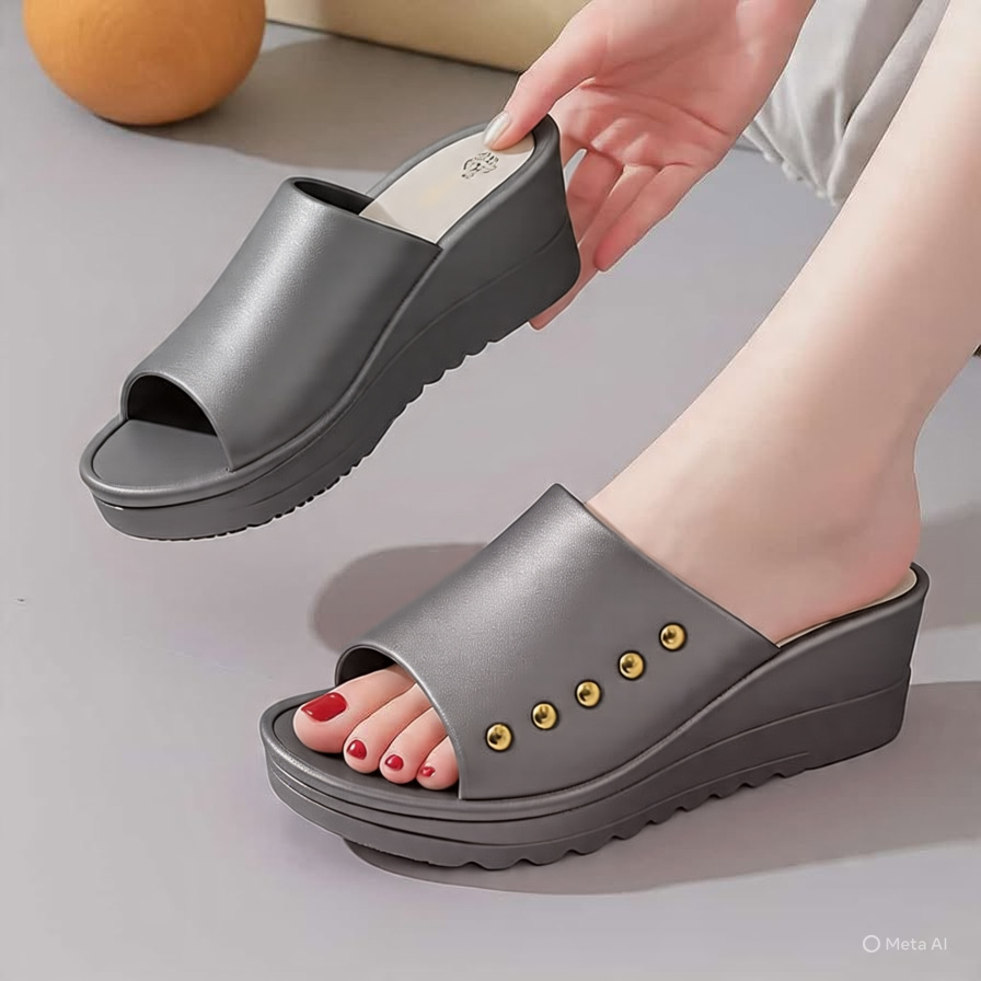 Metro Wedge Sandals for Women Best Quality Rubber Slippers for Women