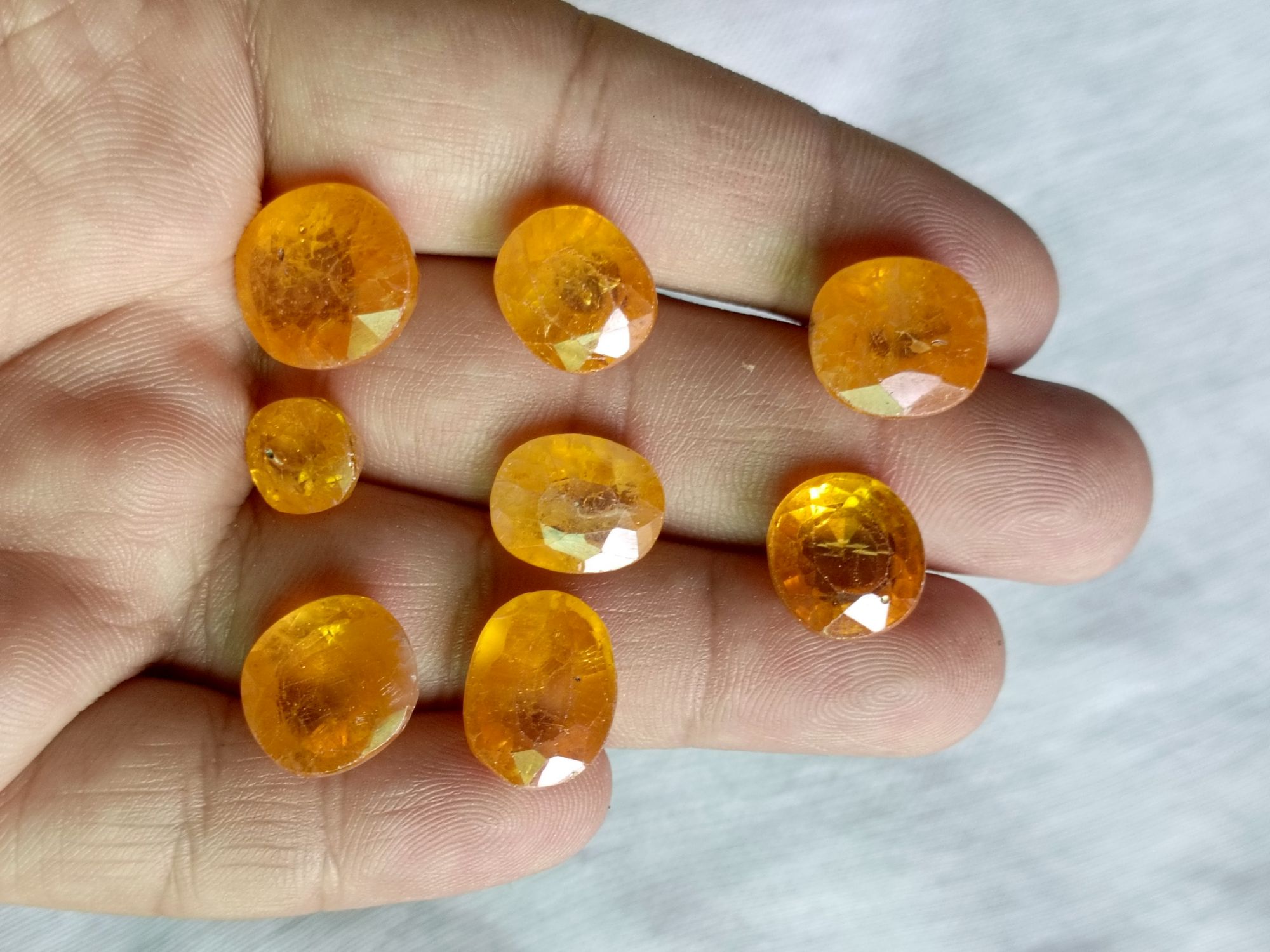 Yellow Pukraj 100% Natural Stone / Stone / Gemstone / Pukhraj Stone / Pukhraj Gemstone.