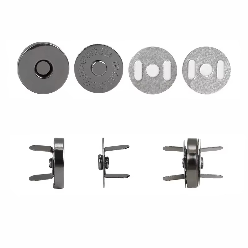 10sets/lot Magnetic Snap Fasteners Clasps Buttons Handbag Purse Wallet Craft Bags Parts Accessories Adsorption Buckle 14mm 18mm