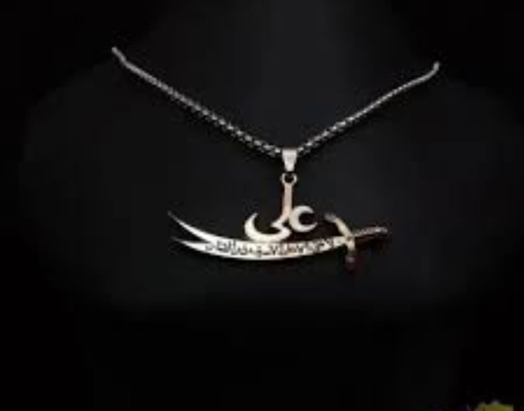 NEW TREND STAINLESS STEEL HAZRAT ALI SOWARD  NACKALACE/LOCKET /PANDENT FOR MEN /WOMEN