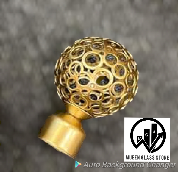pack of pair curtain rod end/stopper. Made of steel | imported quality. | MGS BRAND |