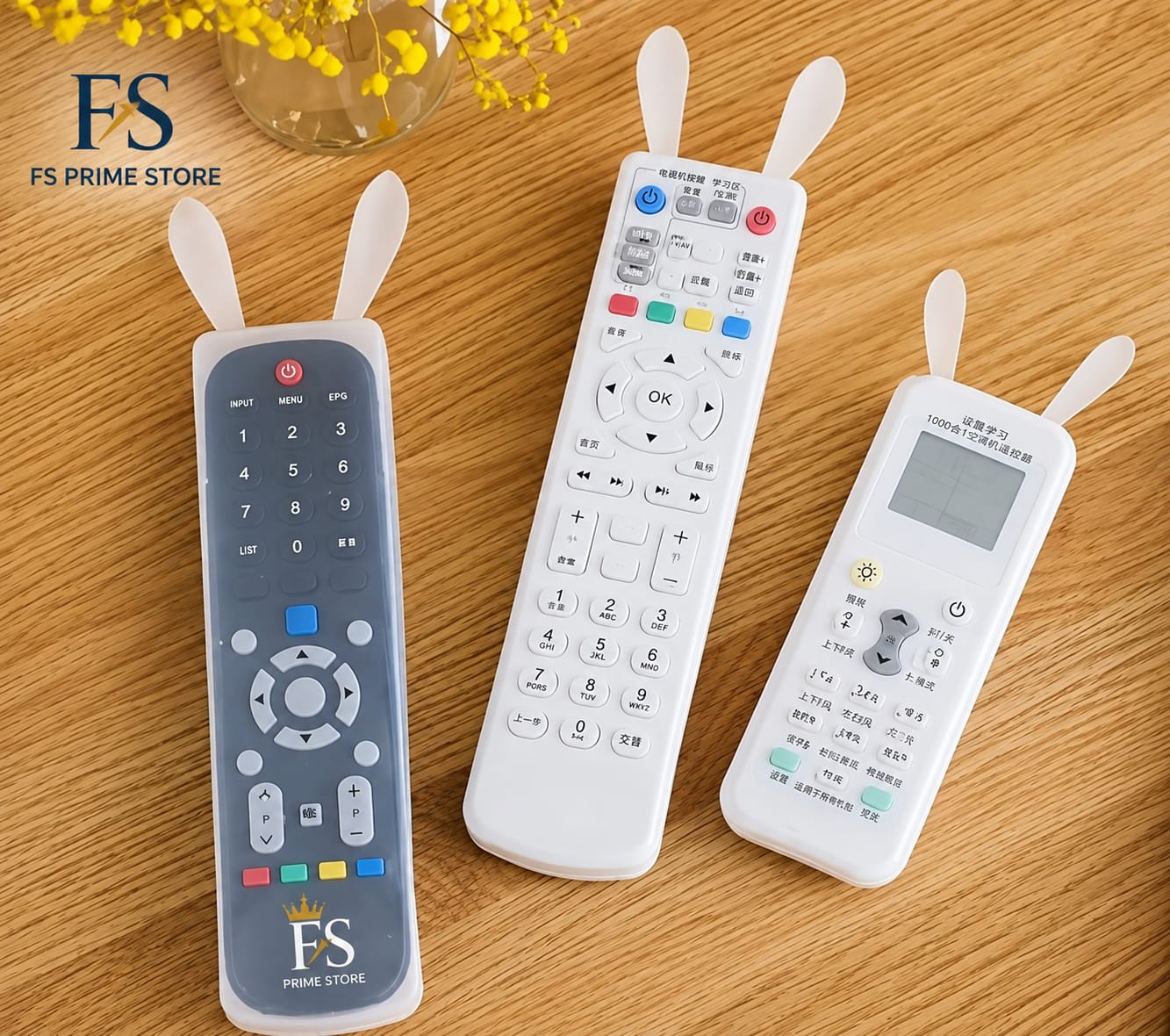 Remote Cover AC Remote Cover Rabbit Ears Silicone Remote Control Protective Cover Dust Cover TV Remote Control Protective Cover