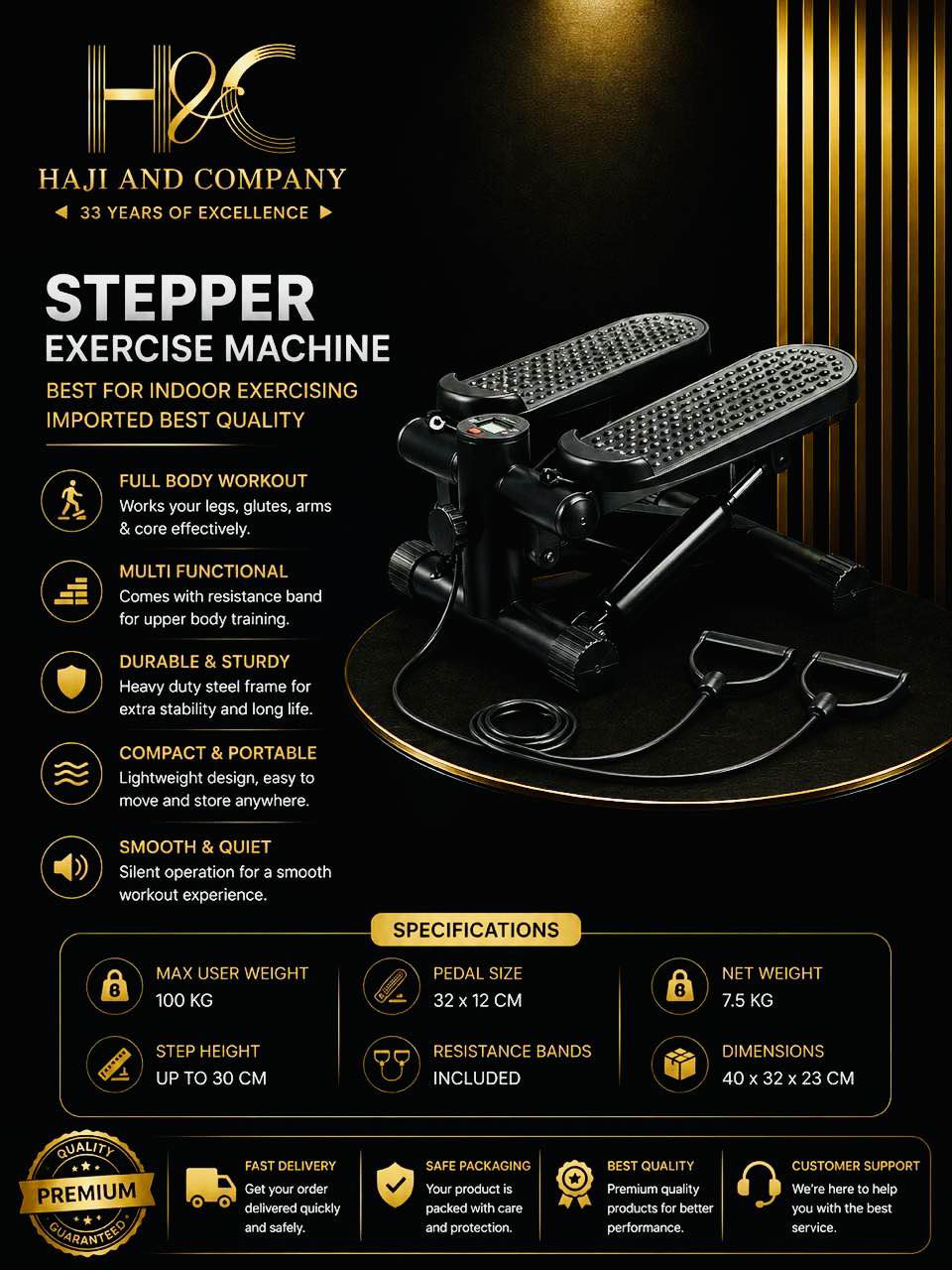 Stepper Exercise machine, effective calories burn workout, Imported, best quality
