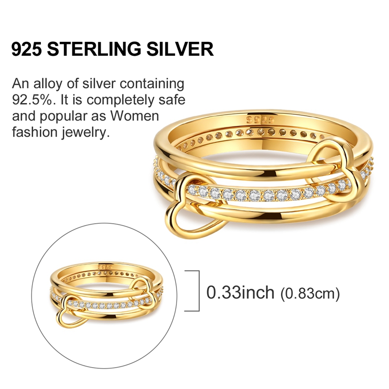 Original 925 Silver Ring Sparking Infinite Love Starry Night Rings For Women Girls Jewelry Birthday Anniversary Engagement 