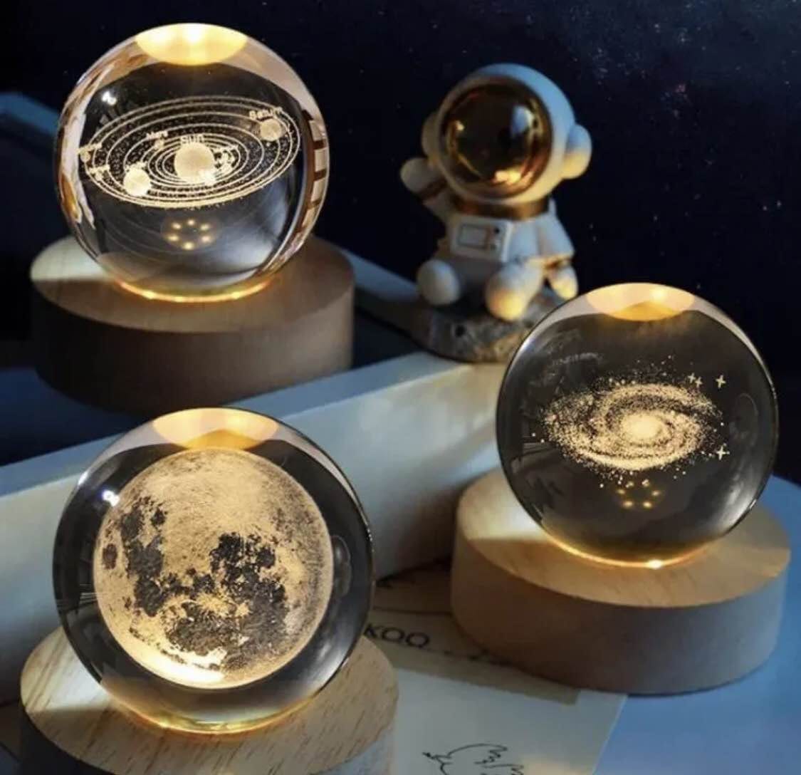 3D Crystal Ball Night Lamp