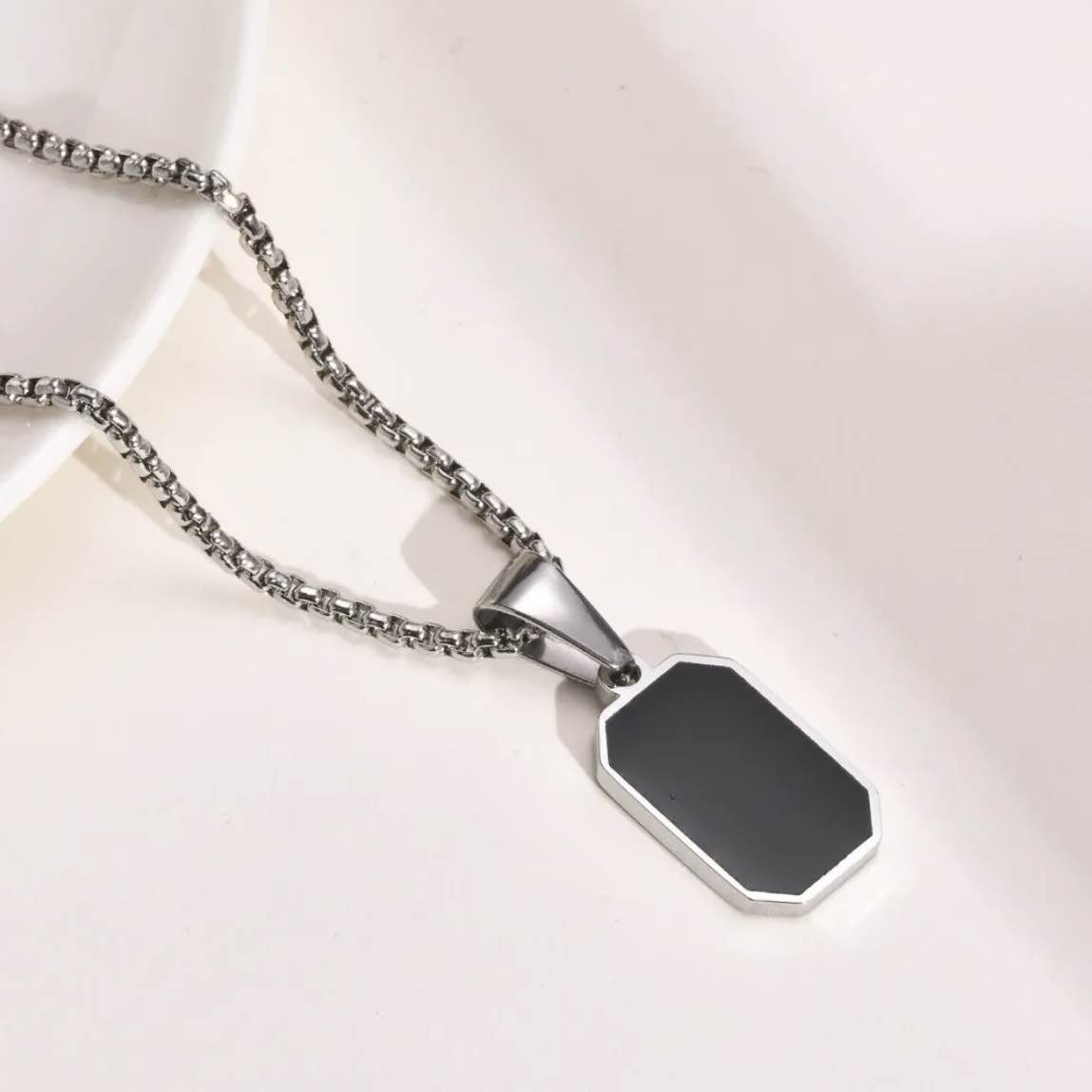 Stainless Steel Cube, Rectangle & Square Neck Chains: Stylish Accessories for Boys &
