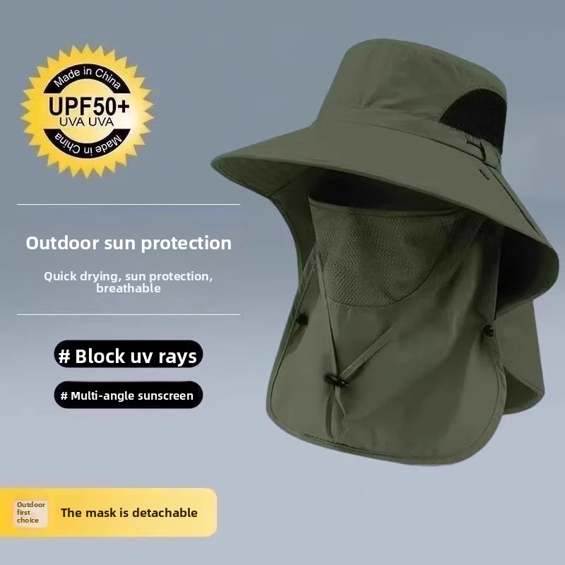 Outdoor Unisex Summer UV Protection Fishing Hat Breathable Sunshade Cap