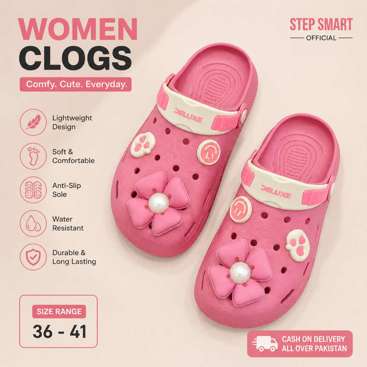 Soft & Comfortable Lightweight Crocs For Women By Step Smart Official