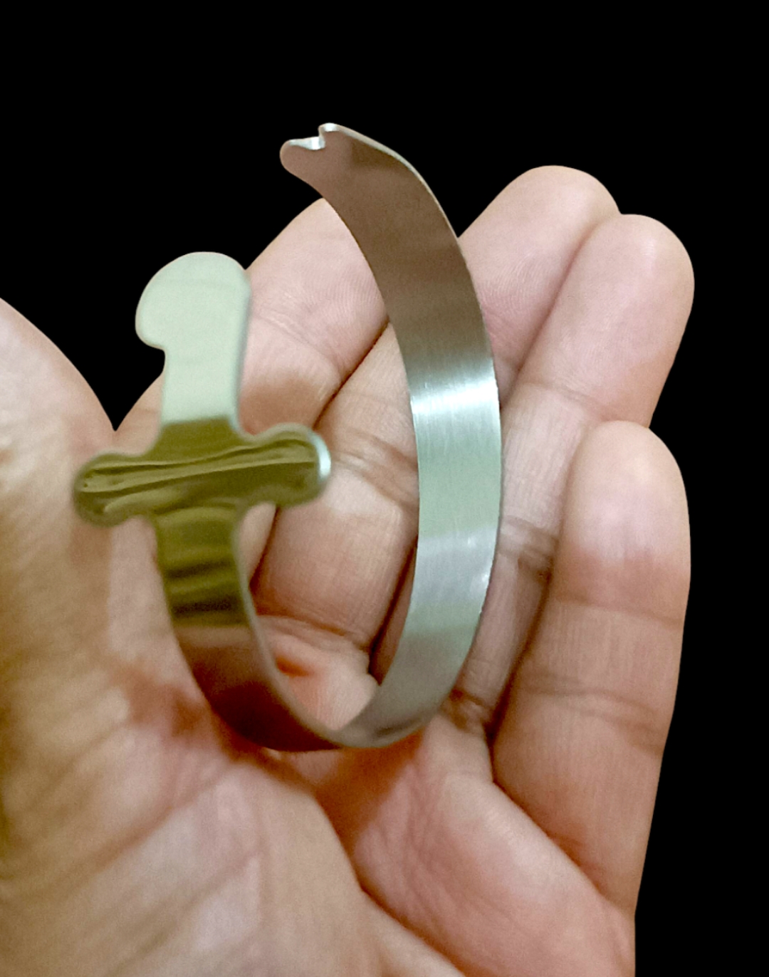 1 Ps/Hot Selling Silver  Imam Ali Zulfiqar Sword Cuff Kara  Top Fashion High QUALITY Islamic Muslim Shia Hazrat Ali Sword Openable Kara For Men Boys Never Fade Color