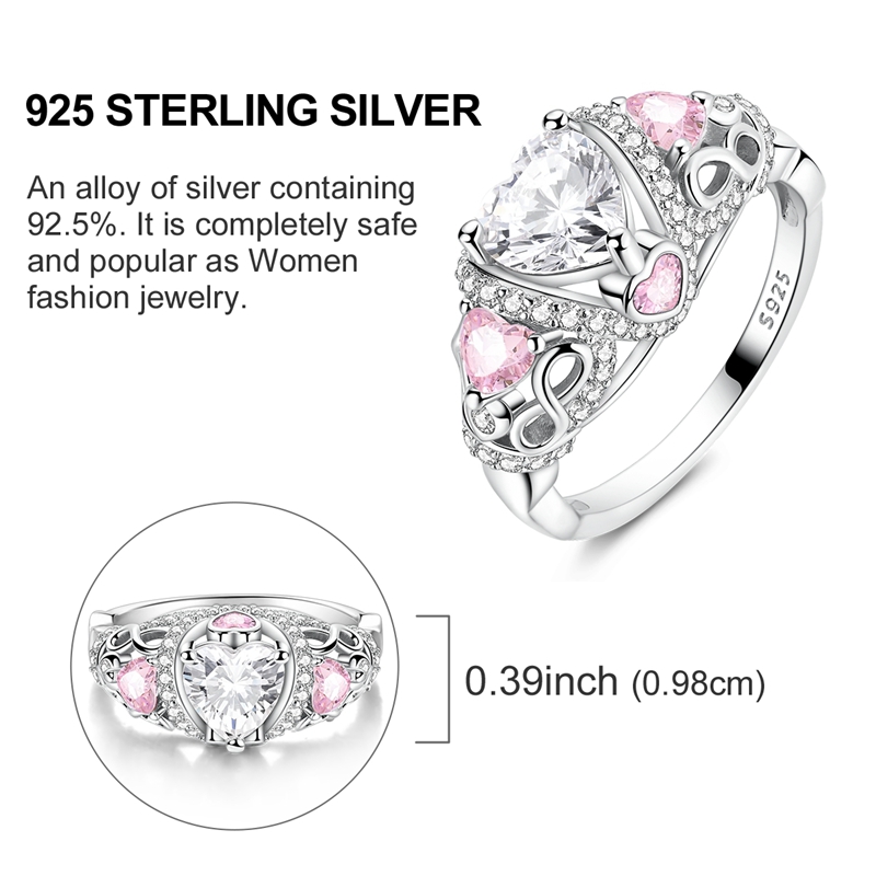 Original 925 Silver Ring Sparking Infinite Love Starry Night Rings For Women Girls Jewelry Birthday Anniversary Engagement 