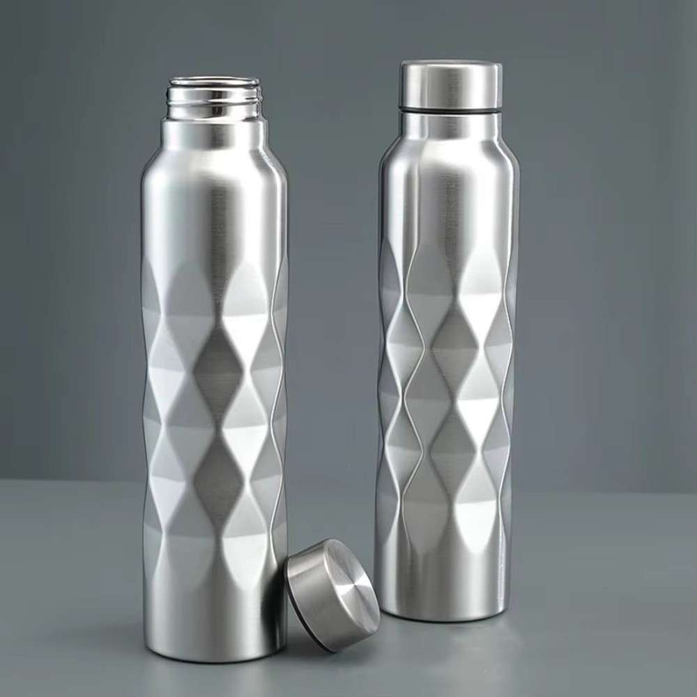 1000ML Water Bottle Stainless Steel Large Capacity Water Sport Bottle Single-Wall Leak-Proof Sport Flask For Fitness Gym Camping