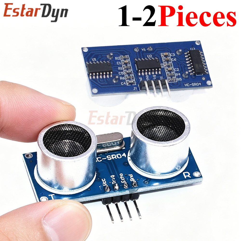 1-2PCS HC-SR04 Ultrasonic Distance Sensor Module, High Precision 2cm-400cm Ranging for Robot Smart Car DIY Project