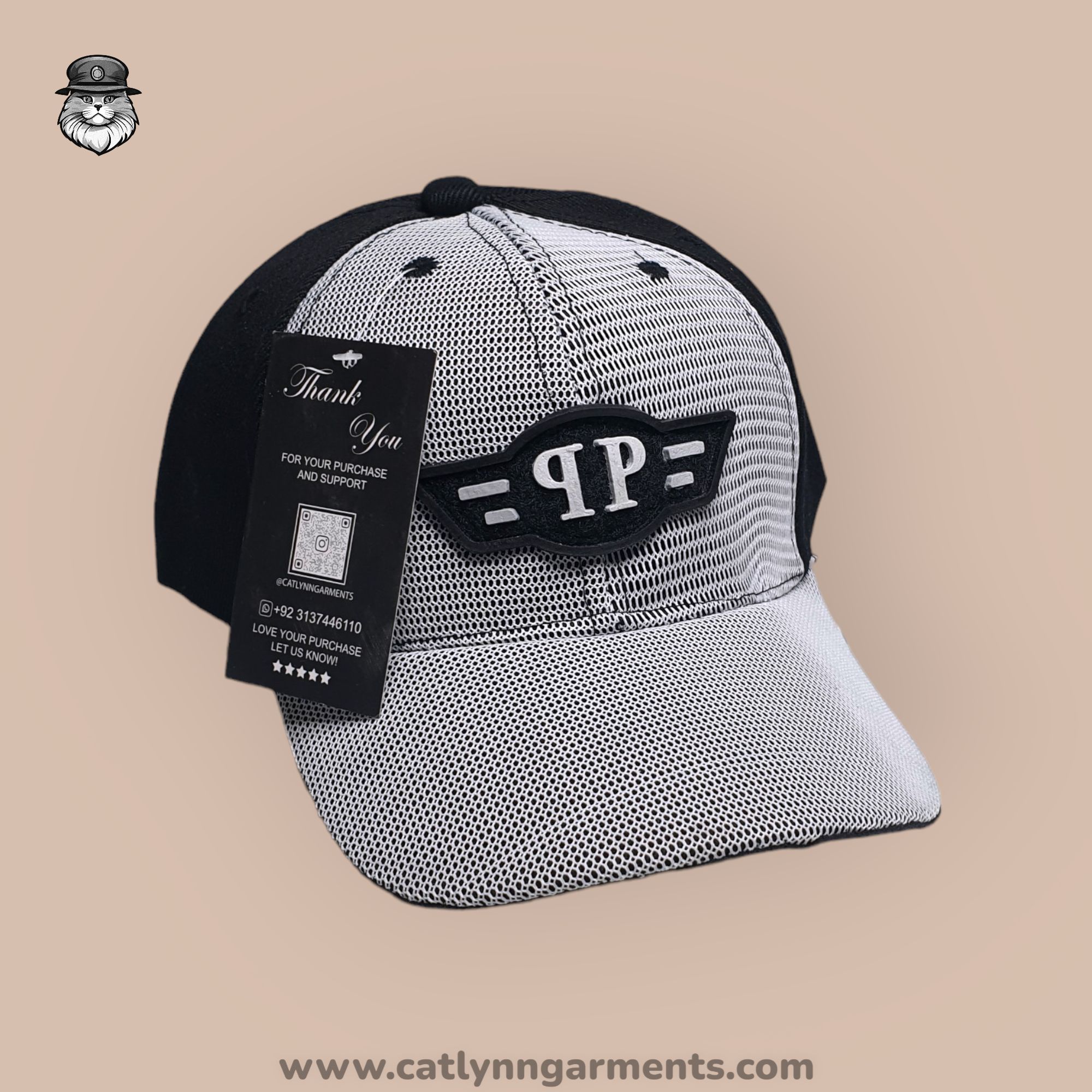 plain cap with qp alphabets design | Daraz.pk