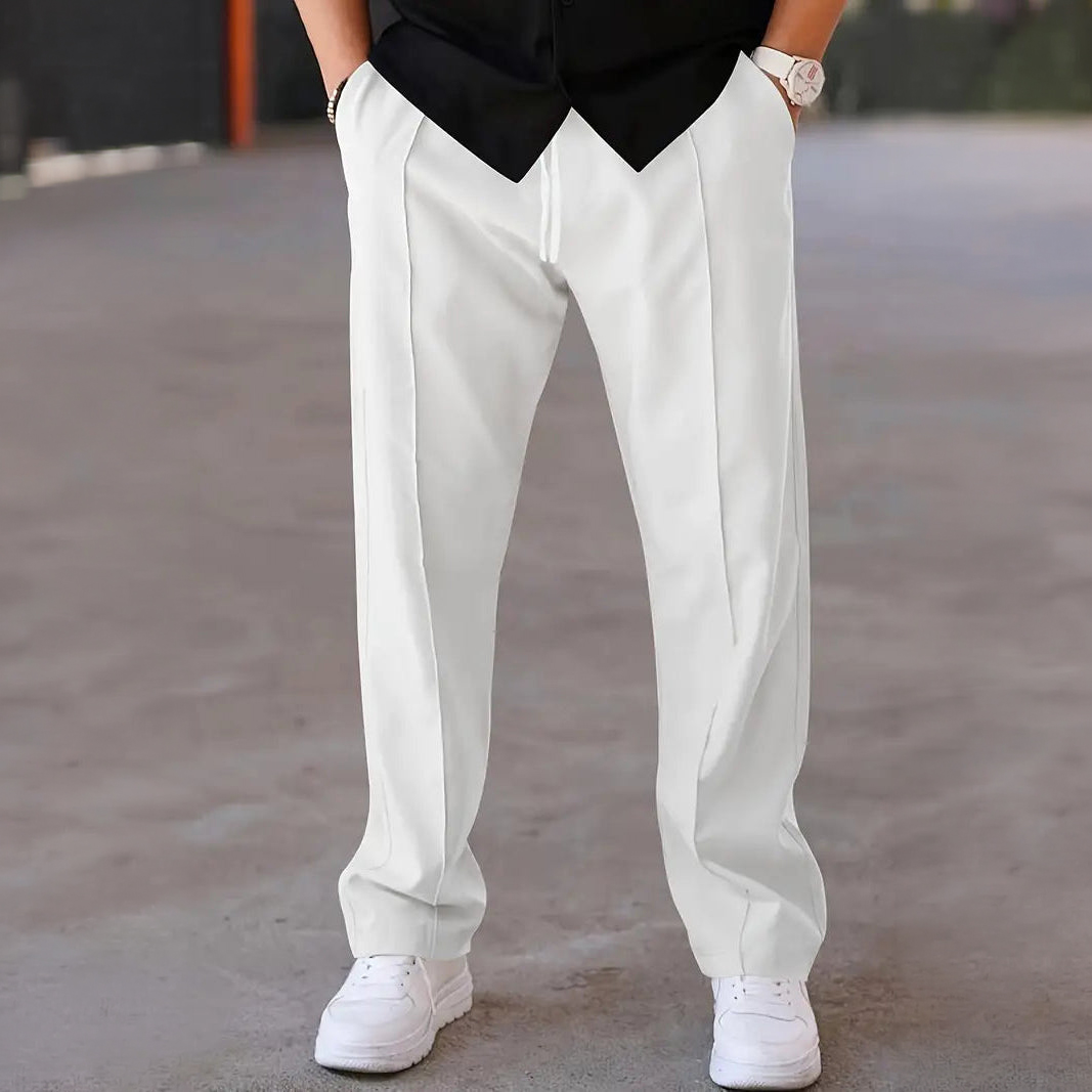 London Bridge - Casual Straight SpandexDry Pant Trouser For Men - Cream