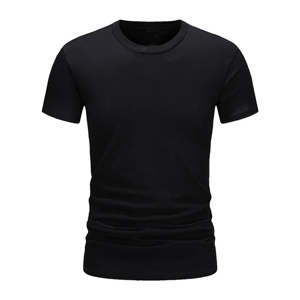 Black Plain T-shirt for mens fit , gym t-shirt